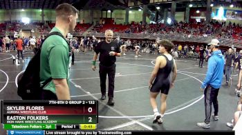 132 lbs Champ. Round 2 - Skyler Flores, Aurora Wrestling Club vs Easton Folkers, Iron Hawk Wrestling Academy