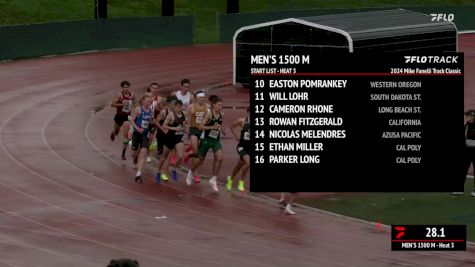 Men's 1500m, Prelims 3