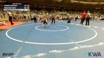 83 lbs Round Of 16 - Cannon Rhatigan, Grove Takedown Club vs Sebastian Soto, Bartlesville Wrestling Club