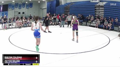 85 lbs Round 4 (6 Team) - Peyton Eklund, Nebraska Blue Girls vs Rhilynn Tolzman, Minnesota Storm Girls