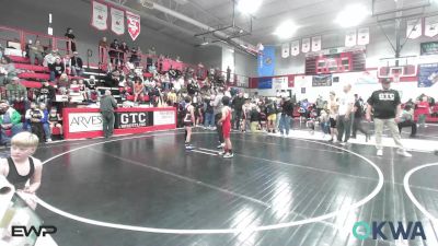 75 lbs Quarterfinal - Satchel Fixin, Hulbert vs Kai Bass, Grove Takedown Club