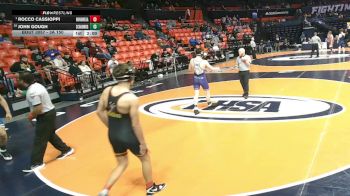 3A 150 lbs Champ. Round 1 - Rocco Cassioppi, Rockton (Hononegah) vs John Gough, Schaumburg (H.S.)