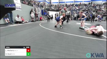 60 lbs Quarterfinal - Liam Matherly, Bridge Creek Youth Wrestling vs Benjamin Boyd, Norman North
