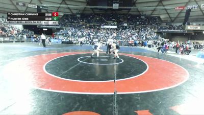 Boys 4A 132 lbs Cons. Round 1 - Hunter Jobe, Arlington vs Christian Cummins, Spanaway Lake