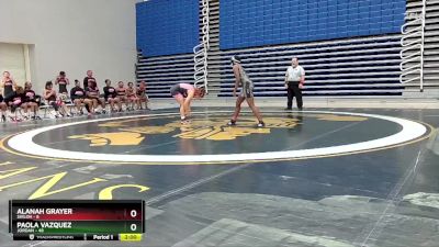 130 lbs Round 1 (16 Team) - Alanah Grayer, Shiloh vs Paola Vazquez, Jordan