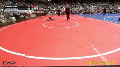 54 lbs Semifinal - Aryanna Bean, Viking Wrestling Club (IA) vs Jayzie Whitford, TEAM PRIDE ACADEMY