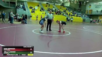 135 lbs Cons. Round 3 - Nelly Lozano, Hillsboro vs Zoe Espinoza, Southridge