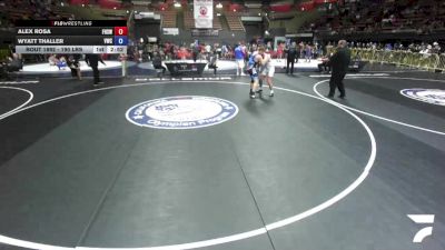 190 lbs Champ. Round 1 - Alex Rosa, Firebaugh High School Wrestling vs Wyatt Thaller, Vacaville Wrestling Club