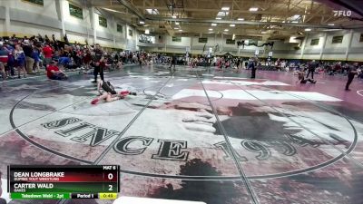 80 lbs Cons. Round 3 - Carter Wald, Oakes vs Dean Longbrake, Dupree Yout Wrestling