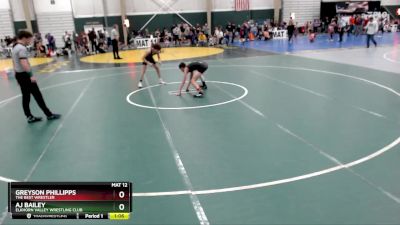 105 lbs Semifinal - Greyson Phillipps, The Best Wrestler vs Aj Bailey, Elkhorn Valley Wrestling Club