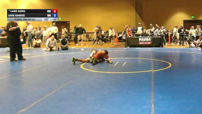 120 lbs Cons. Rd Of 32 - Lane Gowl, Cavalier Wrestling Club vs Jake Ramos, Broadaxe Wrestling Academy