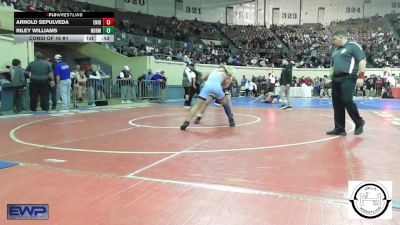 120 lbs Consi Of 16 #1 - Riley Williams, Norman Jr High vs Arnold Sepulveda, Enid Junior High