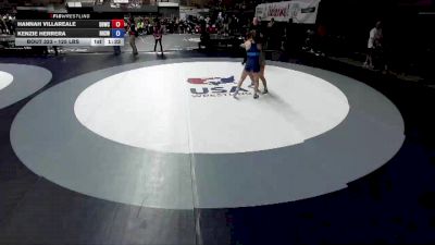 125 lbs Semis - Hannah Villareale, Dirty Birds Wrestling Club vs Kenzie Herrera, Reedley High School Wrestling