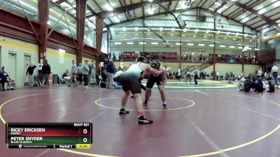 190 lbs Cons. Round 4 - Ricky Ericksen, Marist vs Peter Snyder, Blair Academy