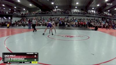 110 lbs Cons. Round 5 - Zach Welly, Willard Youth Wrestling Club-AAA vs Chase Rosenstengle, Pleasant Hill Youth Wrestling Club-AAA