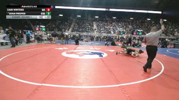 4A-113 lbs Champ. Round 1 - Evan Propes, Kelly Walsh vs Liam Winters, Riverton