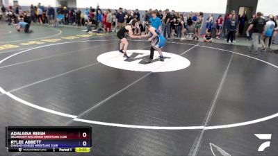 132 lbs Round 3 - Rylee Abbett, Chugach Eagles Wrestling Club vs Adalgisa Reigh, Dillingham Wolverine Wrestling Club