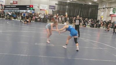 135 lbs Cons. Rd Of 16 - Addyson Bowers, Moen Wrestling Academy vs Cara Prock, TNTWC