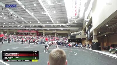 165 lbs Quarterfinal - Bronson Lopez, Derby vs Gaige Wessley, Kansas Young Guns