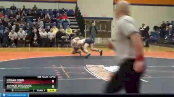 141 lbs 3rd Place Match - Jarrod Brezovec, John Carroll University vs Josiah Gehr, Messiah College