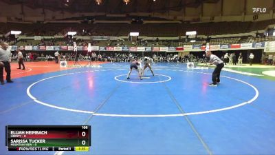 106 lbs Champ Round 1 (16 Team) - Sarissa Tucker, Mountain View vs Elijah Heimbach, Liberty