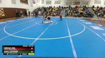 102-110 lbs Round 3 - Joriana Hine, Powell Middle School vs Emma Cochrane, Worland Middle School