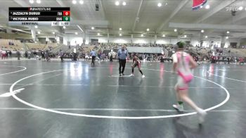 100 lbs Semifinal - Jazzalyn Duruji, TN Wrestling Academy vs Victoria Rubio, Blackman Wrestling Club