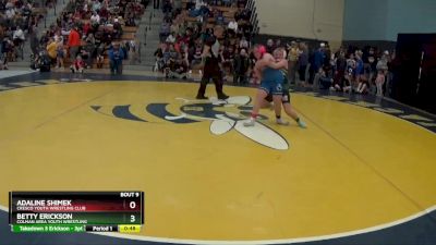 Round 1 - Adaline Shimek, Cresco Youth Wrestling Club vs Betty Erickson, Colman Area Youth Wrestling