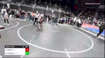 65 lbs Quarterfinal - Royce Adams, LSRV Mat Rats vs Charlotte Zimmerer, Chaparral WC