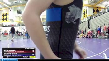 87 lbs Quarterfinal - Reed Wicker, Warrior Regional Training Center vs Brayden Head, Contenders Wrestling Academy