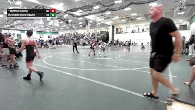 90 lbs Cons. Round 3 - Roman Lewis, Broncos vs Hudson Snodgrass, Open Mats