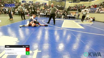 73 lbs Final - Bode Smith, Hinton Takedown Club vs Corbin Hawkins, Noble Takedown Club