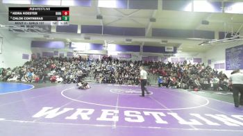 Girls 127 lbs Semifinal - Chloe Contreras, Live Oak Girls vs Keira Koester, Durham Girls
