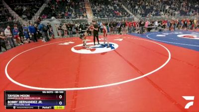 88-100 lbs 3rd Place Match - Tayson Moon, Evanston Elite Wrestling Club vs Bobby Hernandez Jr., Cody Wrestling Club