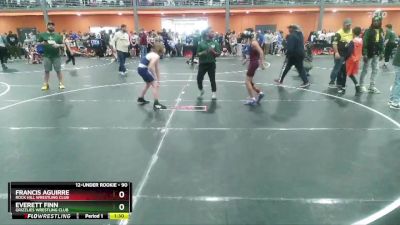 90 lbs Semifinal - Francis Aguirre, Rock Hill Wrestling Club vs Everett Finn, Grizzlies Wrestling Club