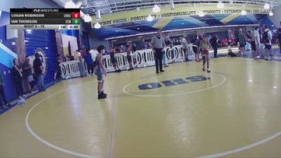 75 lbs Quarterfinal - Logan Robinson, Charlotte Hammerheads vs Ian Thomson, Caveman