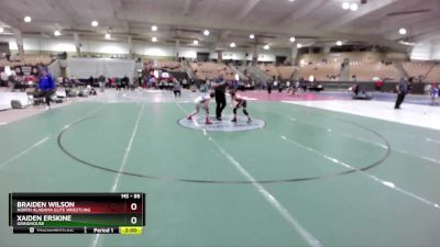 85 lbs Cons. Round 3 - Xaiden Erskine, Grindhouse vs Braiden Wilson, North Alabama Elite Wrestling