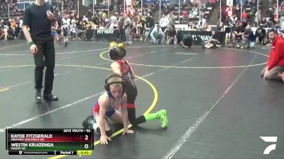 52 lbs Cons. Round 2 - Westin Kruizenga, Mason WC vs Kayde Fitzgerald, Fremont Wolfpack WC