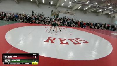 132 lbs Cons. Round 2 - Derek Norwood, Adams City vs Michael Saba, Air Academy