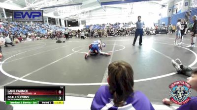 76 lbs Round 1 (4 Team) - Lane Faunce, East Kansas Eagles Red vs Beau Blevins, Untouchables Purple