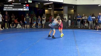 75 lbs Cons. Rd Of 16 - Tyson Linnell, Stallions Wrestling Club vs John Motes, Gold Rush Wrestling