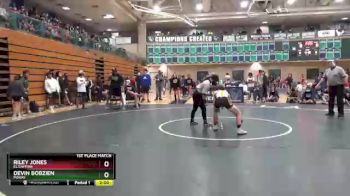 106 lbs 1st Place Match - Devin Bobzien, Poway vs Riley Jones, El Capitan