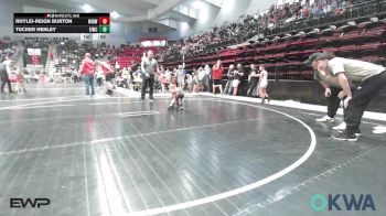 45 lbs Consolation - Rhylei-Reign Burton, Midwest City Bombers Youth Wrestling Club vs Tucker Henley, Eufaula Ironheads Wrestling Club