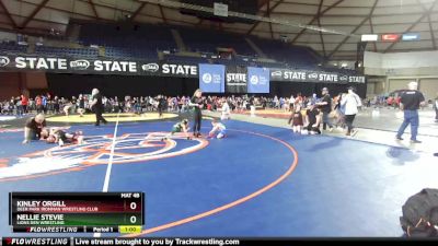 41-44 lbs Cons. Round 1 - Nellie Stevie, Lions Den Wrestling vs Kinley Orgill, Deer Park Ironman Wrestling Club