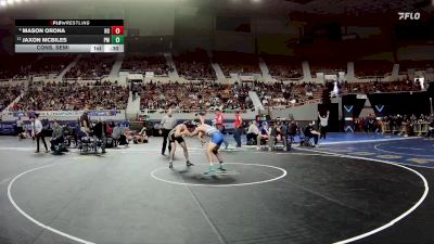 132-D4 Cons. Semi - Mason Orona, Round Valley High School vs Jaxon McBiles, Pima High School