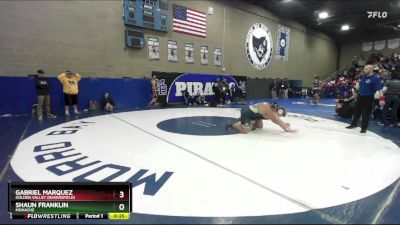 215 lbs Cons. Round 2 - Shaun Franklin, Monache vs Gabriel Marquez, Golden Valley (Bakersfield)