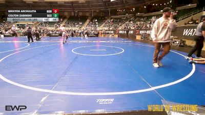 105 lbs Semifinal - Brixton Archuleta, Midwest RTC vs Colton Zabinski, Backyard Brawlers North