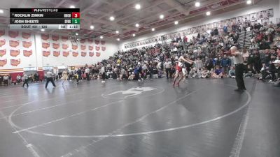 126 lbs Quarterfinal - Josh Sheets, Columbus St. Francis DeSales vs Rocklin Zinkin, Buchanan