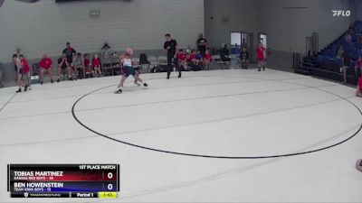 86 lbs Finals (2 Team) - Tobias Martinez, Kansas Red Boys vs Ben Howenstein, Team Iowa Boys