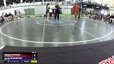 142 lbs Round 3 (8 Team) - Teegan Steward, Oklahoma vs Rylee Dearwester, Ohio